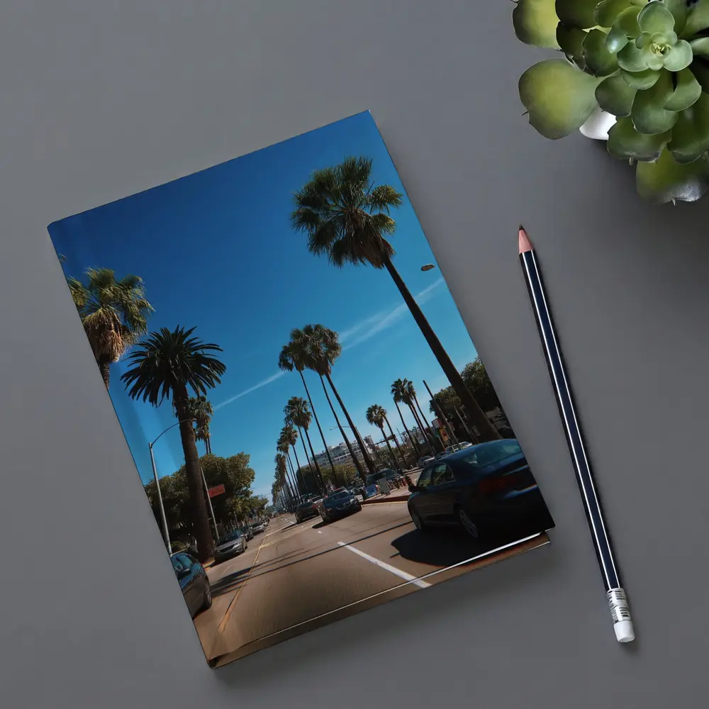 Los Angeles Palm Tree Boulevard Blue Sky – Notebooks