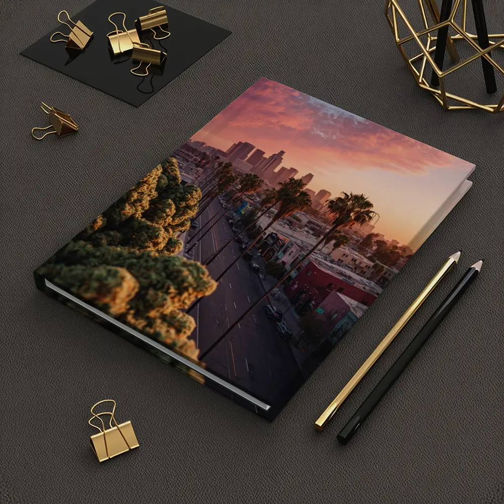 Los Angeles Downtown Skyline Sunset Palm Trees – Notebooks