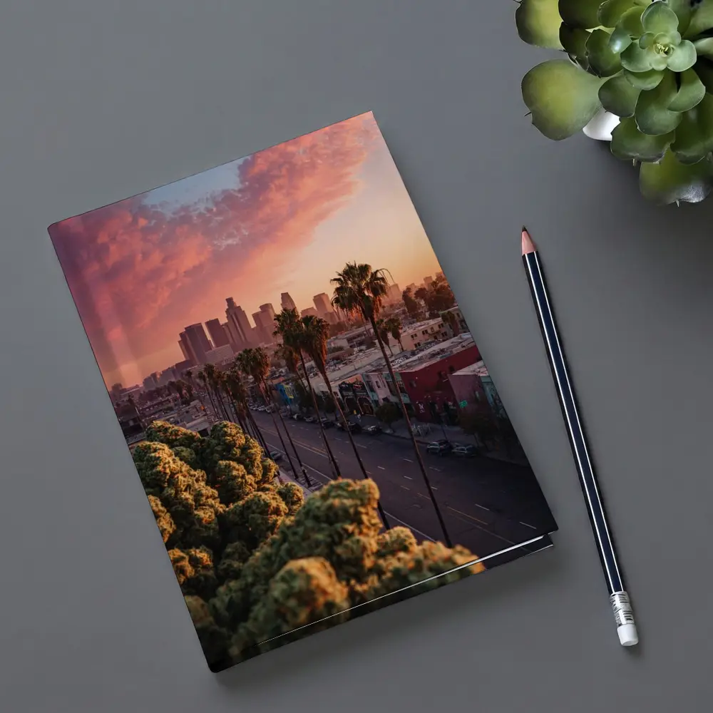 Los Angeles Downtown Skyline Sunset Palm Trees – Notebooks