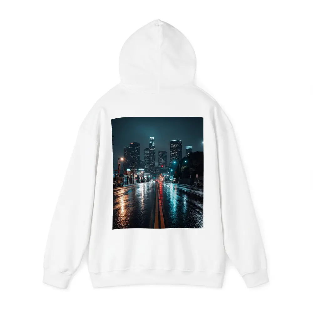 Rainy Night Los Angeles Downtown City Street – Hoodies