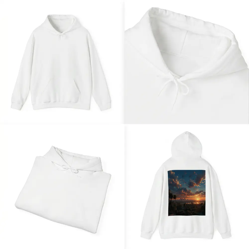Los Angeles Sunset Skyline Palm Trees View – Hoodies