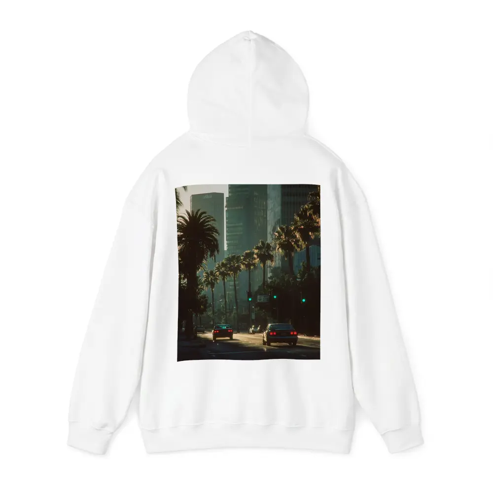 Los Angeles Downtown Palm Trees Street Scene – Hoodies