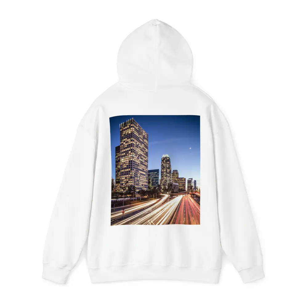 Los Angeles Downtown Skyline Highway Light Trails – Hoodies