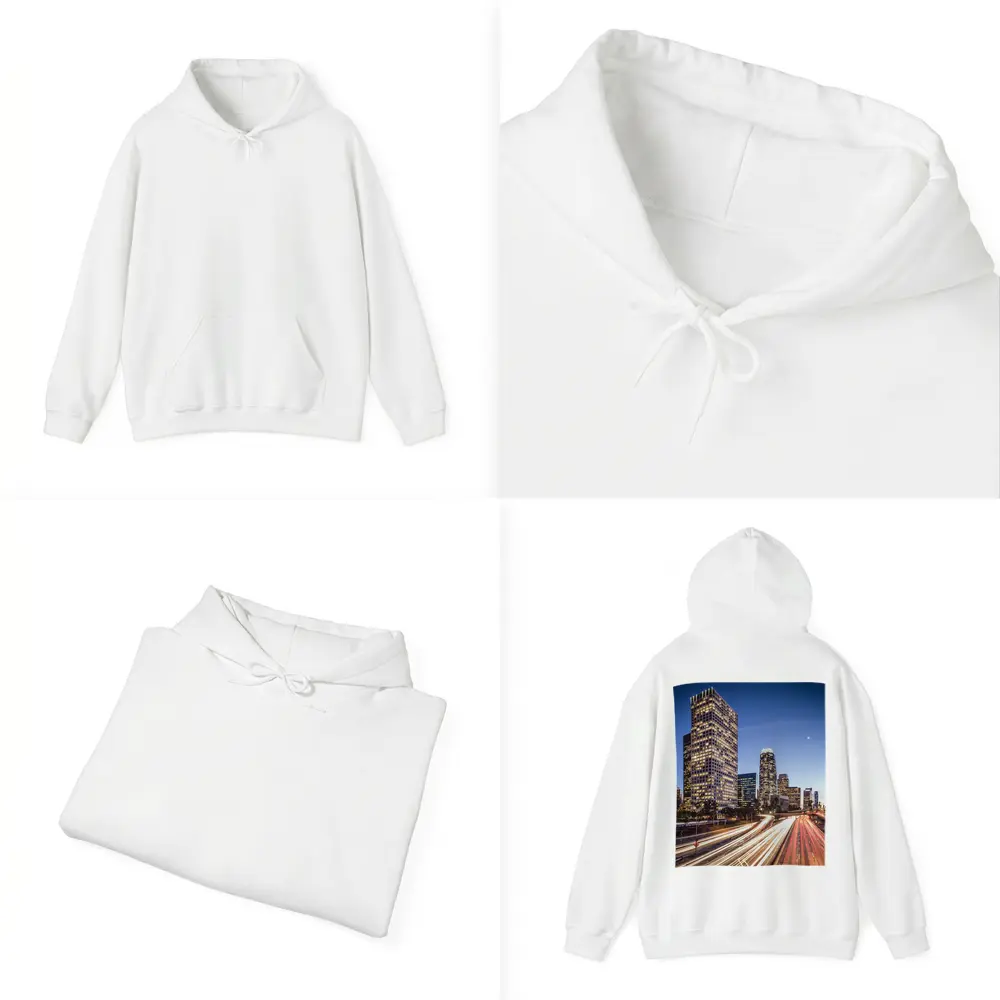 Los Angeles Downtown Skyline Highway Light Trails – Hoodies