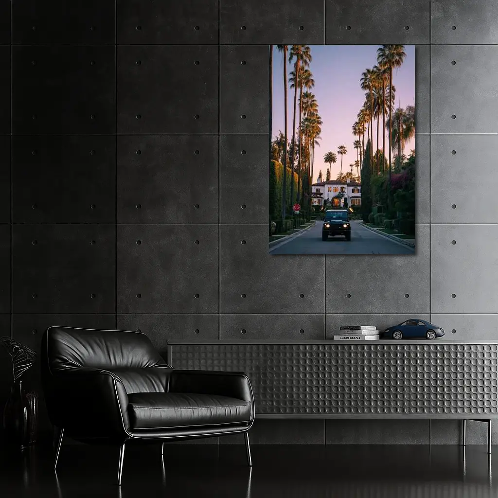 Hummer SUV Beverly Hills Palm Tree Street – Wall Art
