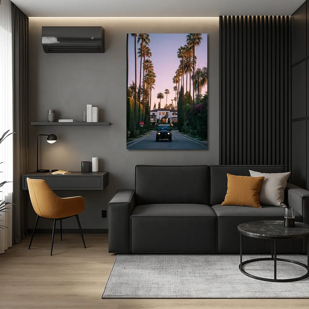 Hummer SUV Beverly Hills Palm Tree Street – Wall Art