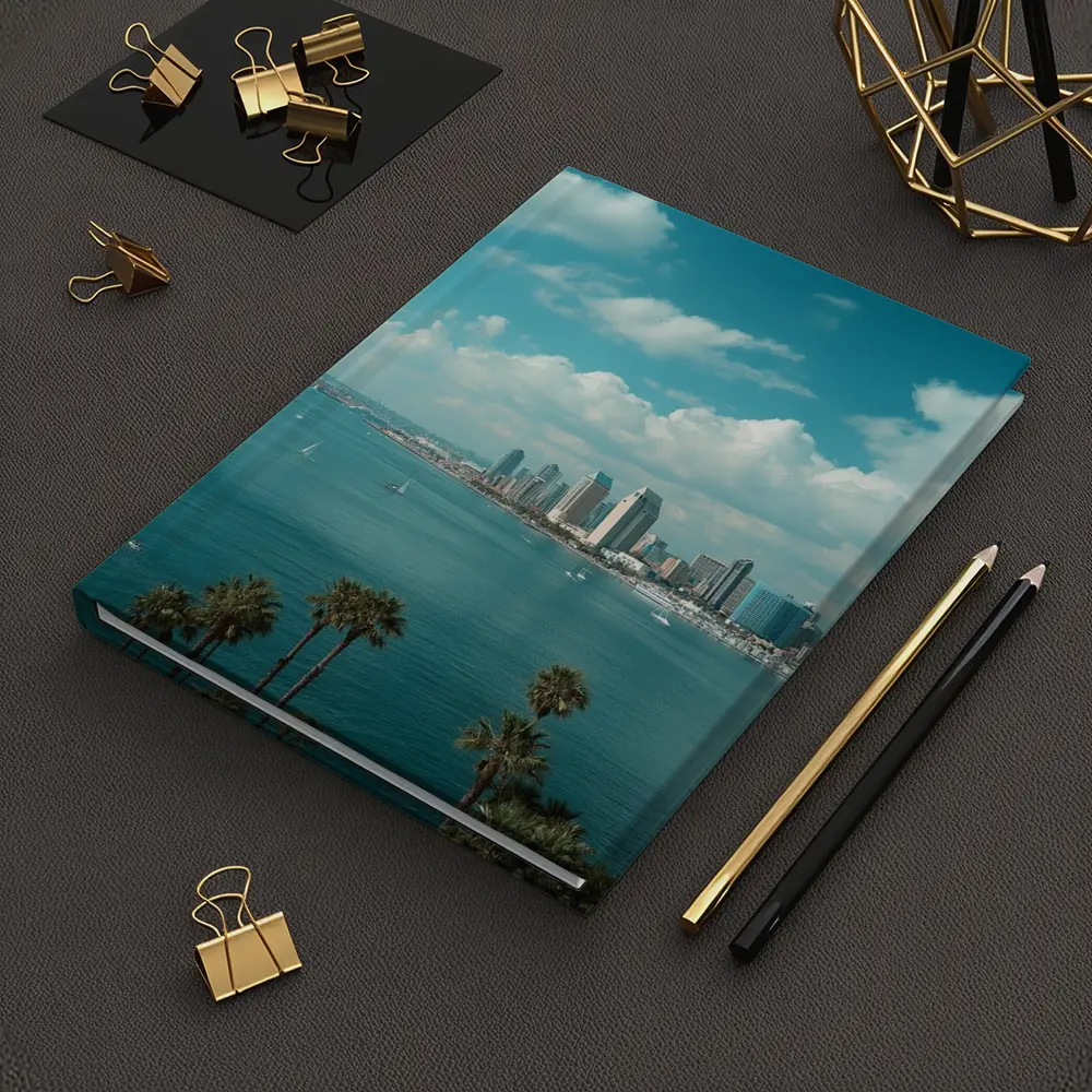 San Diego Bay Skyline Palm Trees Blue Sky – Notebooks