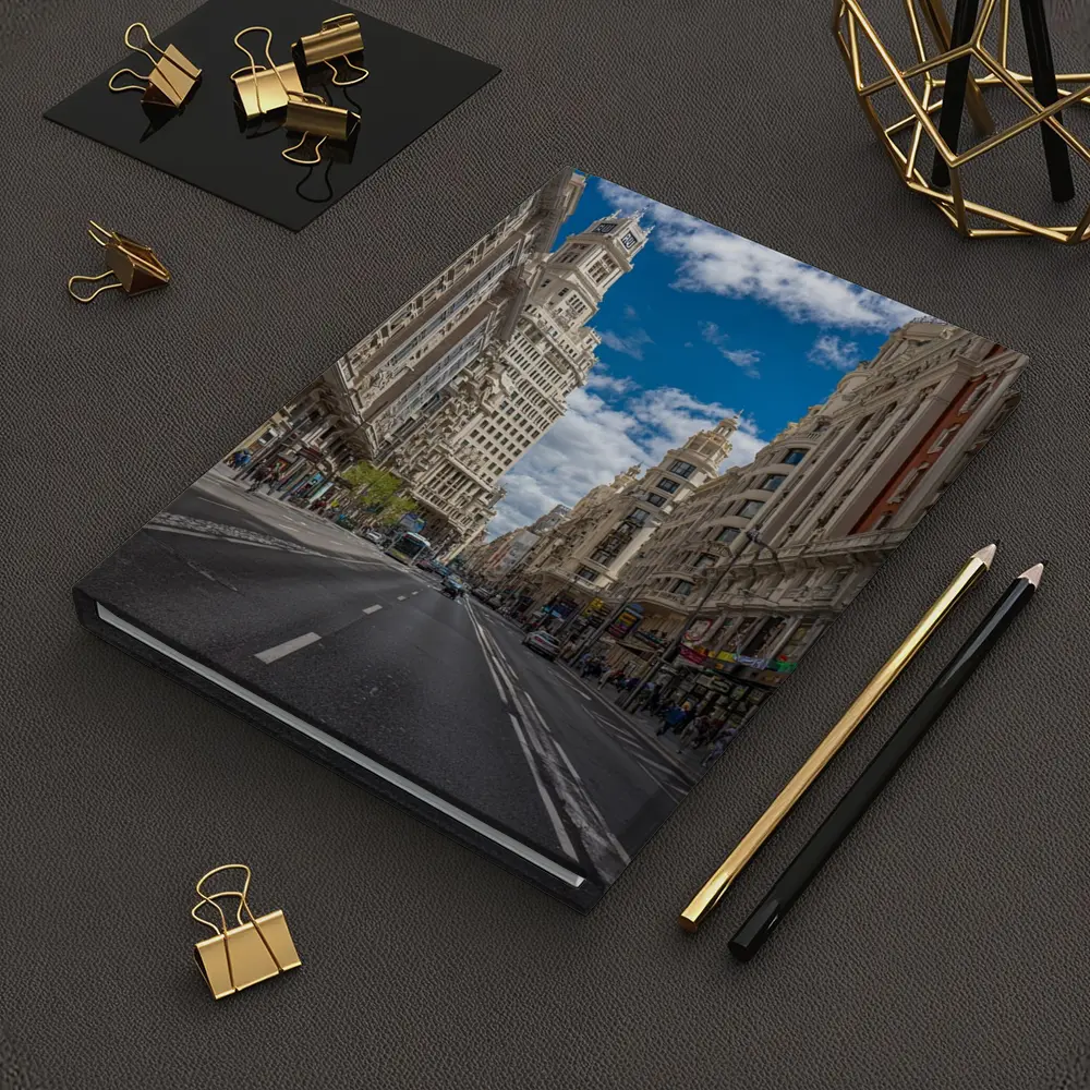 Gran Via Madrid Street Blue Sky – Notebooks