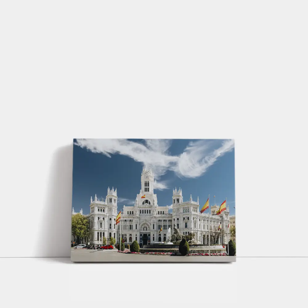 Cibeles Palace Madrid Spain Blue Sky – Wall Art