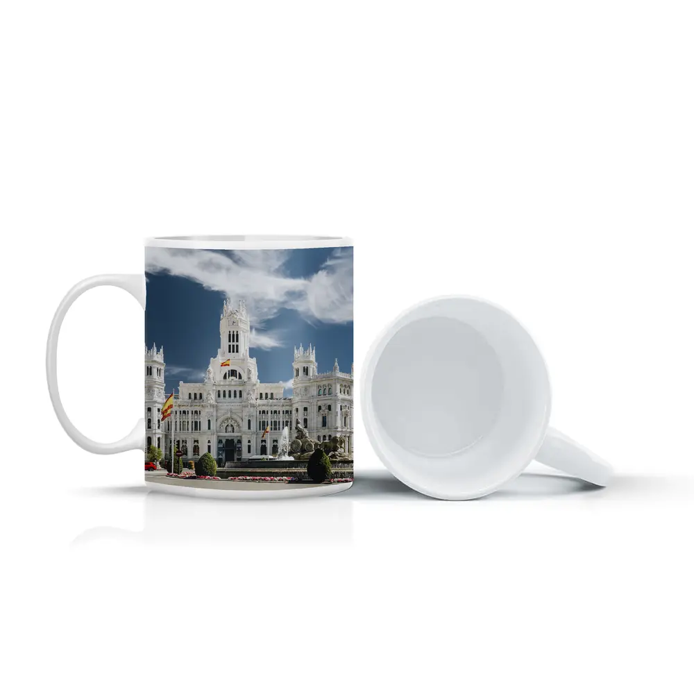 Cibeles Palace Madrid Spain Blue Sky – Mugs