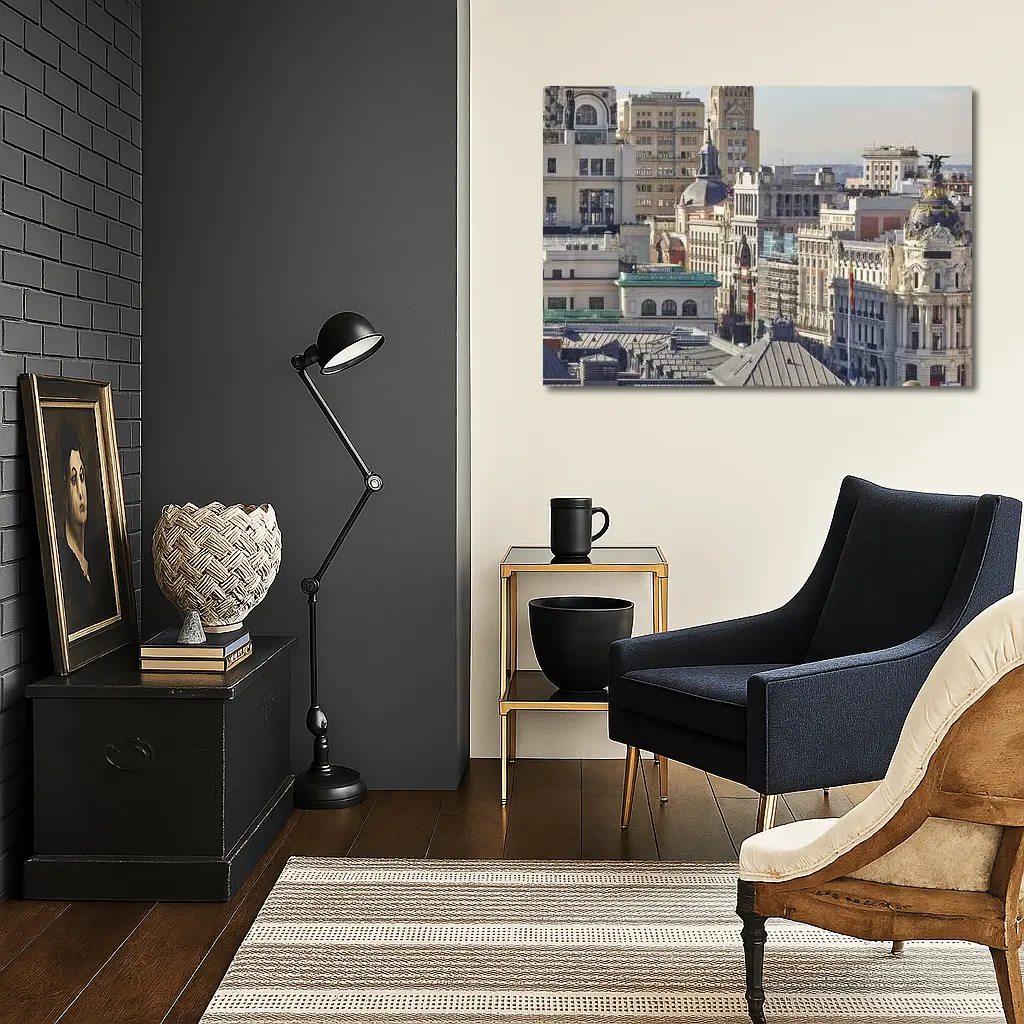 Madrid City Skyline Rooftop Architecture Spain – Wall Art