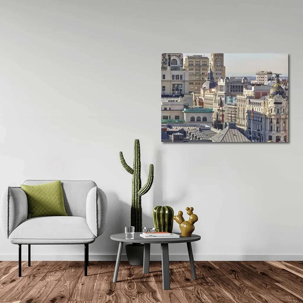 Madrid City Skyline Rooftop Architecture Spain – Wall Art