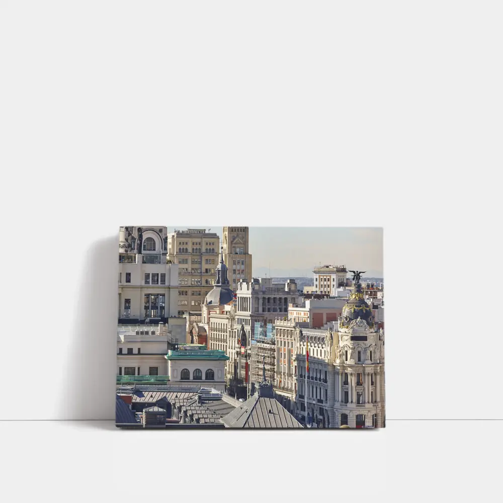 Madrid City Skyline Rooftop Architecture Spain – Wall Art
