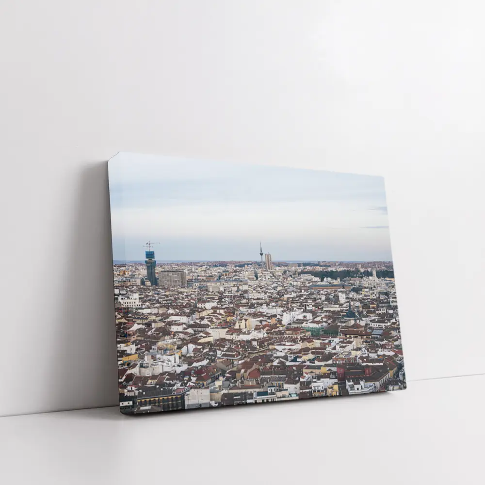 Madrid City Skyline Aerial Rooftop View – Wall Art