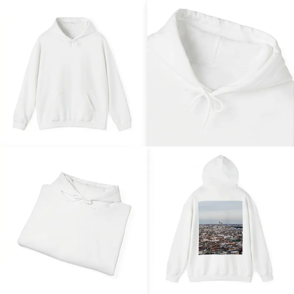Madrid City Skyline Aerial Rooftop View – Hoodies