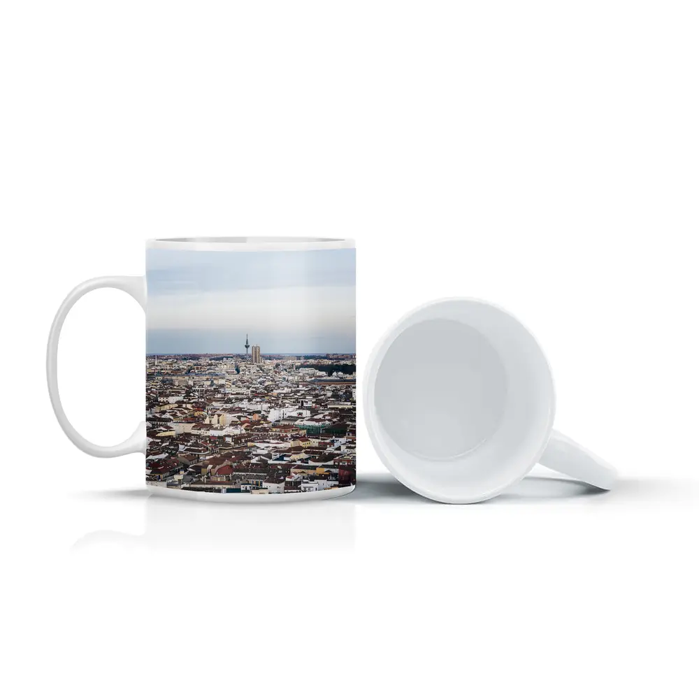 Madrid City Skyline Aerial Rooftop View – Mugs