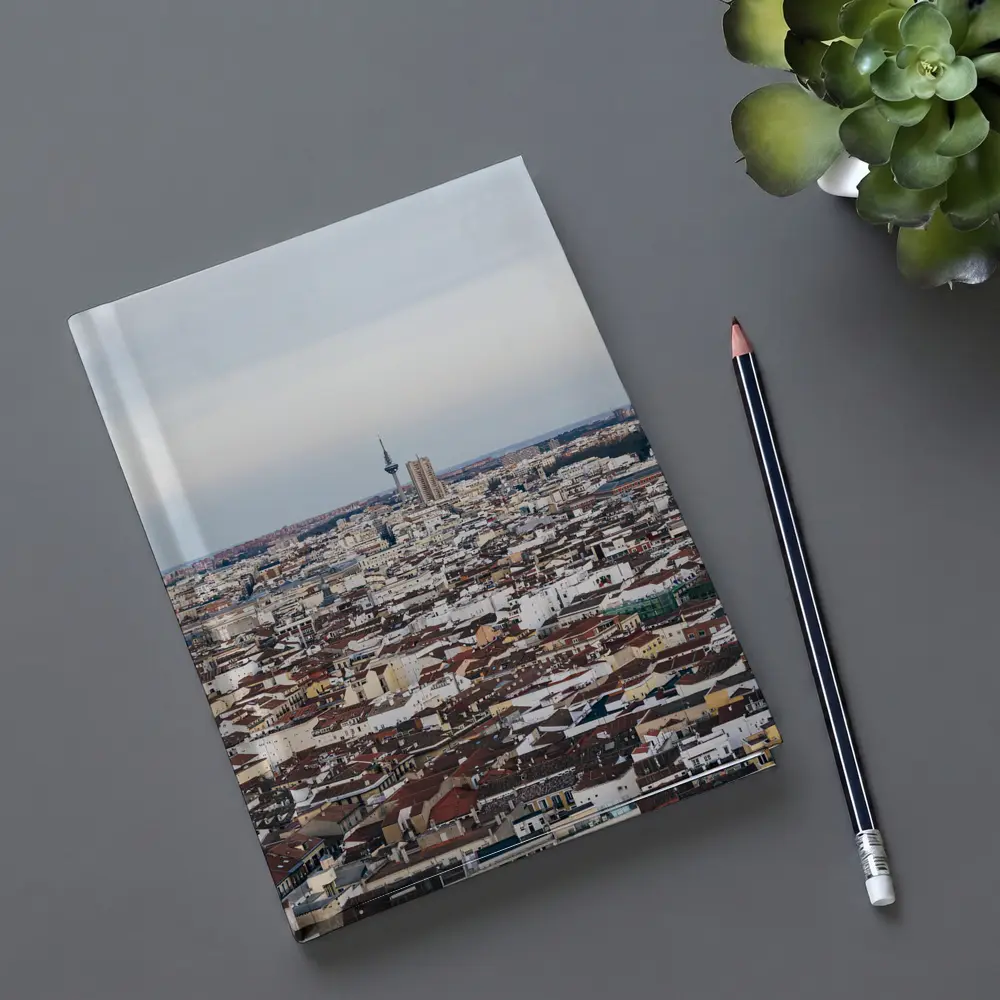 Madrid City Skyline Aerial Rooftop View – Notebooks