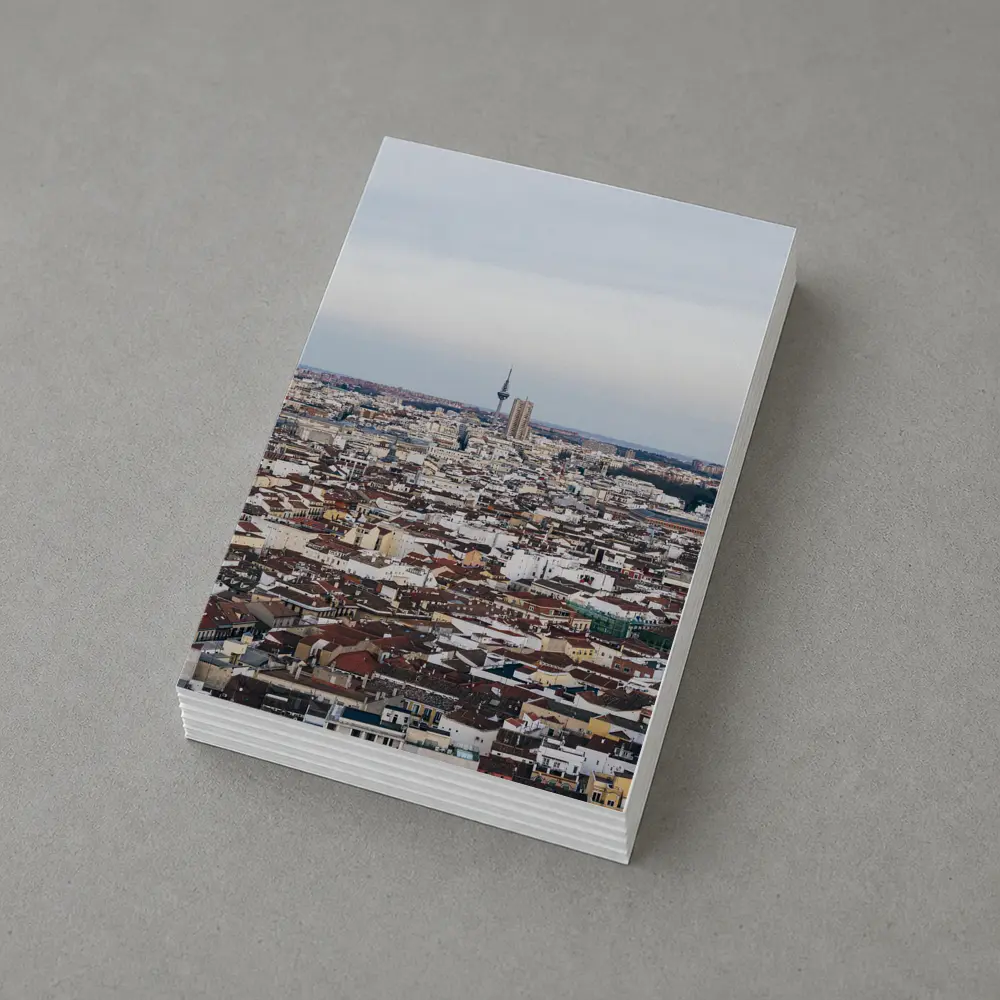 Madrid City Skyline Aerial Rooftop View – Postcards