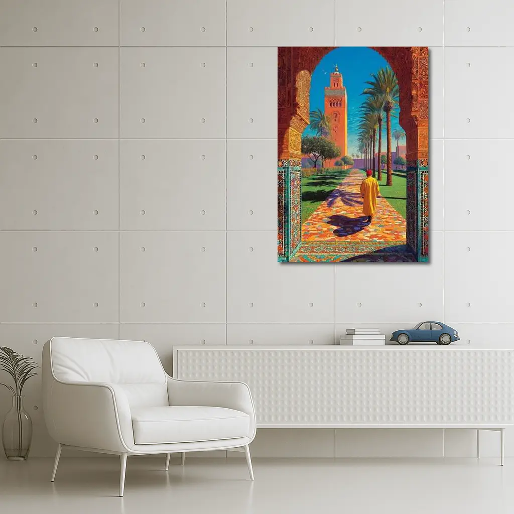 Koutoubia Mosque Marrakech Moroccan Arch Art – Wall Art