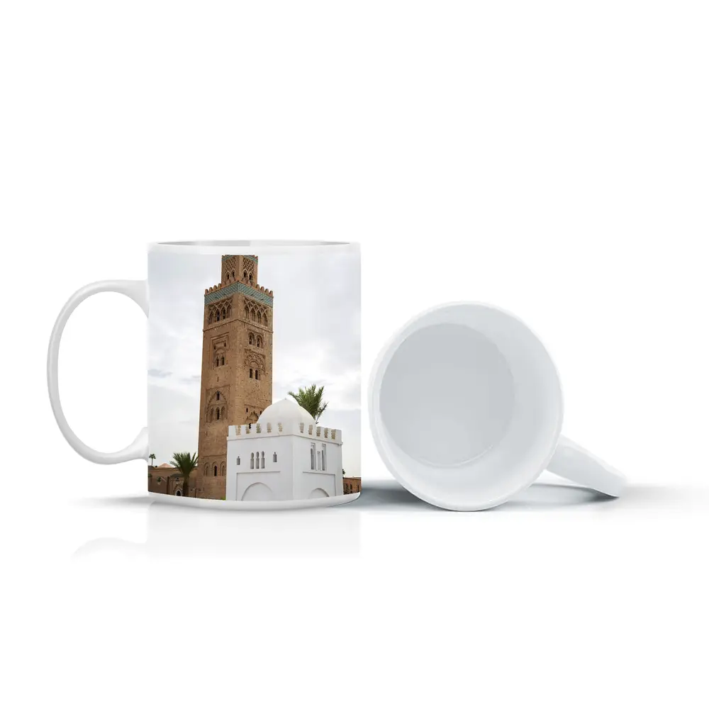 Koutoubia Mosque Minaret Marrakech Morocco Sky – Mugs