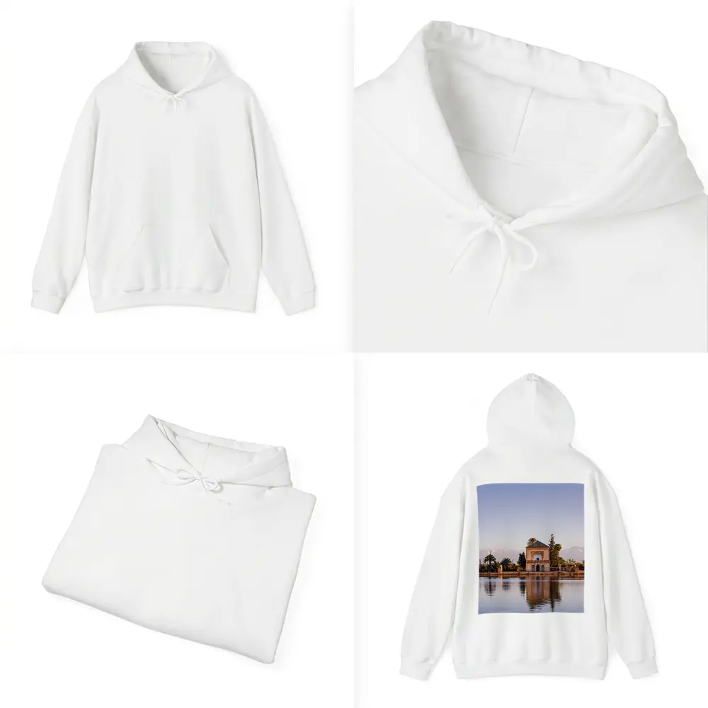 Menara Pavilion Reflection Marrakech Atlas Mountains – Hoodies