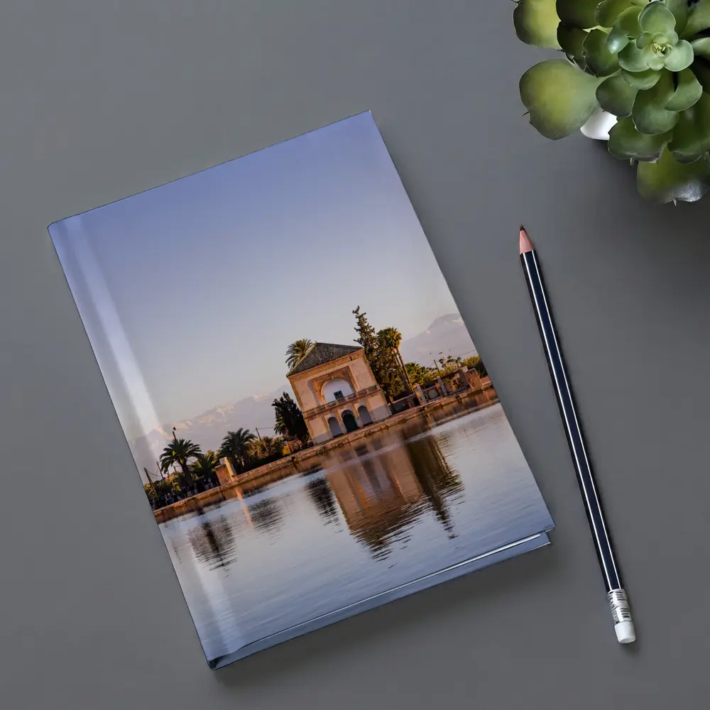 Menara Pavilion Reflection Marrakech Atlas Mountains – Notebooks