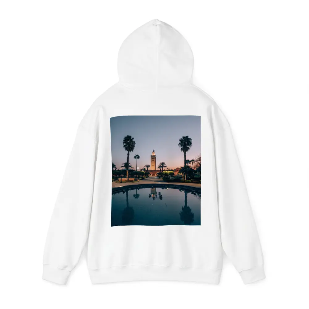 Koutoubia Mosque Minaret Marrakech Dusk Reflection – Hoodies