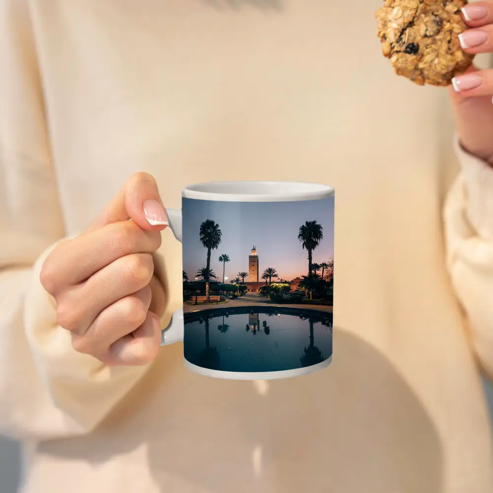Koutoubia Mosque Minaret Marrakech Dusk Reflection – Mugs