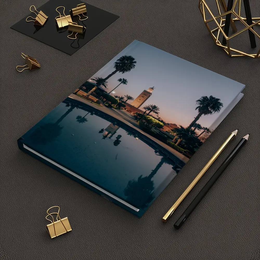 Koutoubia Mosque Minaret Marrakech Dusk Reflection – Notebooks