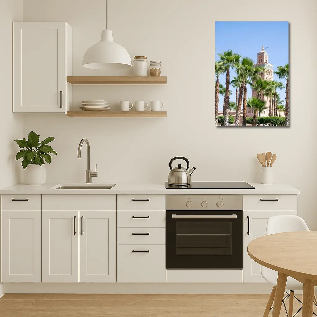 Koutoubia Mosque Minaret Palm Trees Marrakech – Wall Art