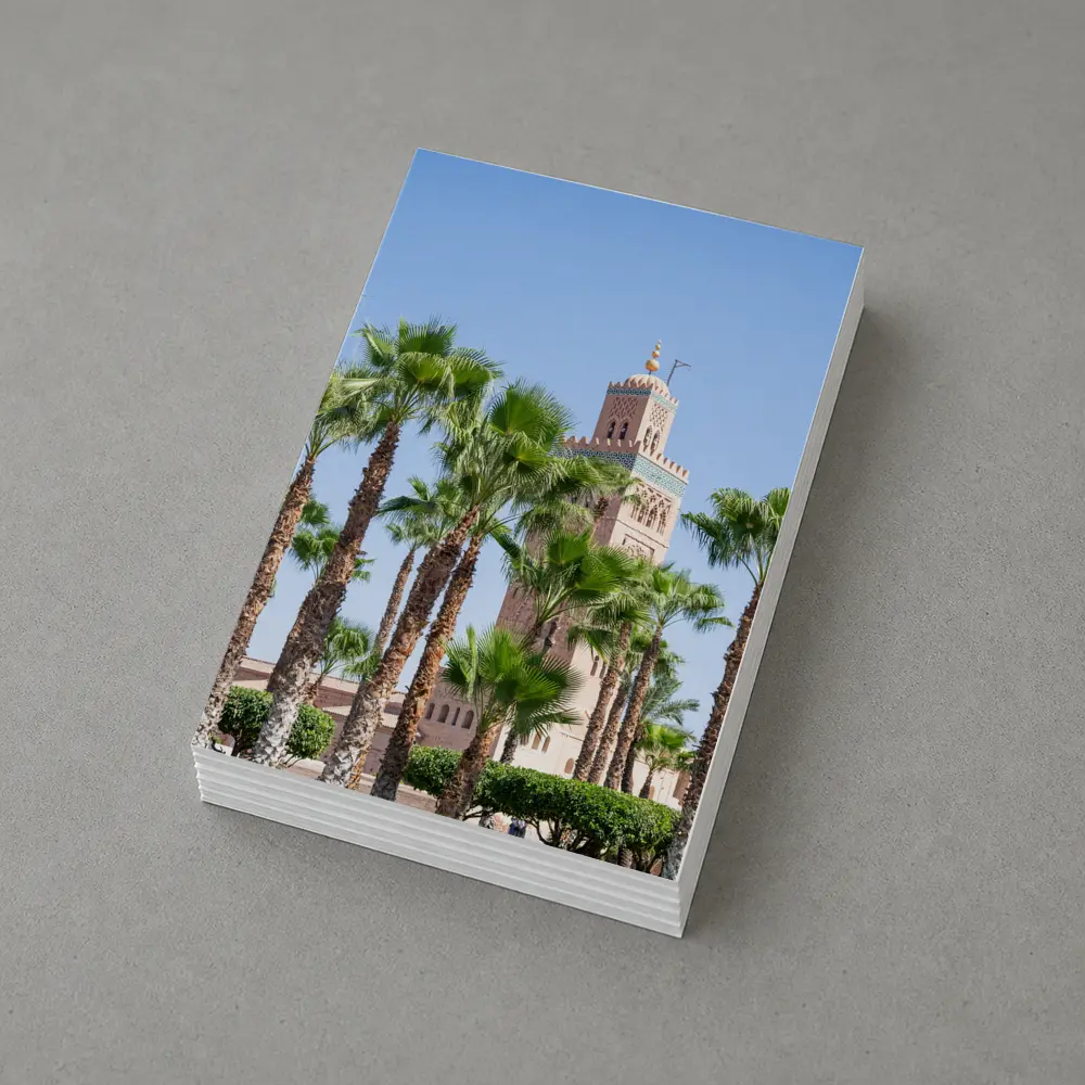 Koutoubia Mosque Minaret Palm Trees Marrakech – Postcards