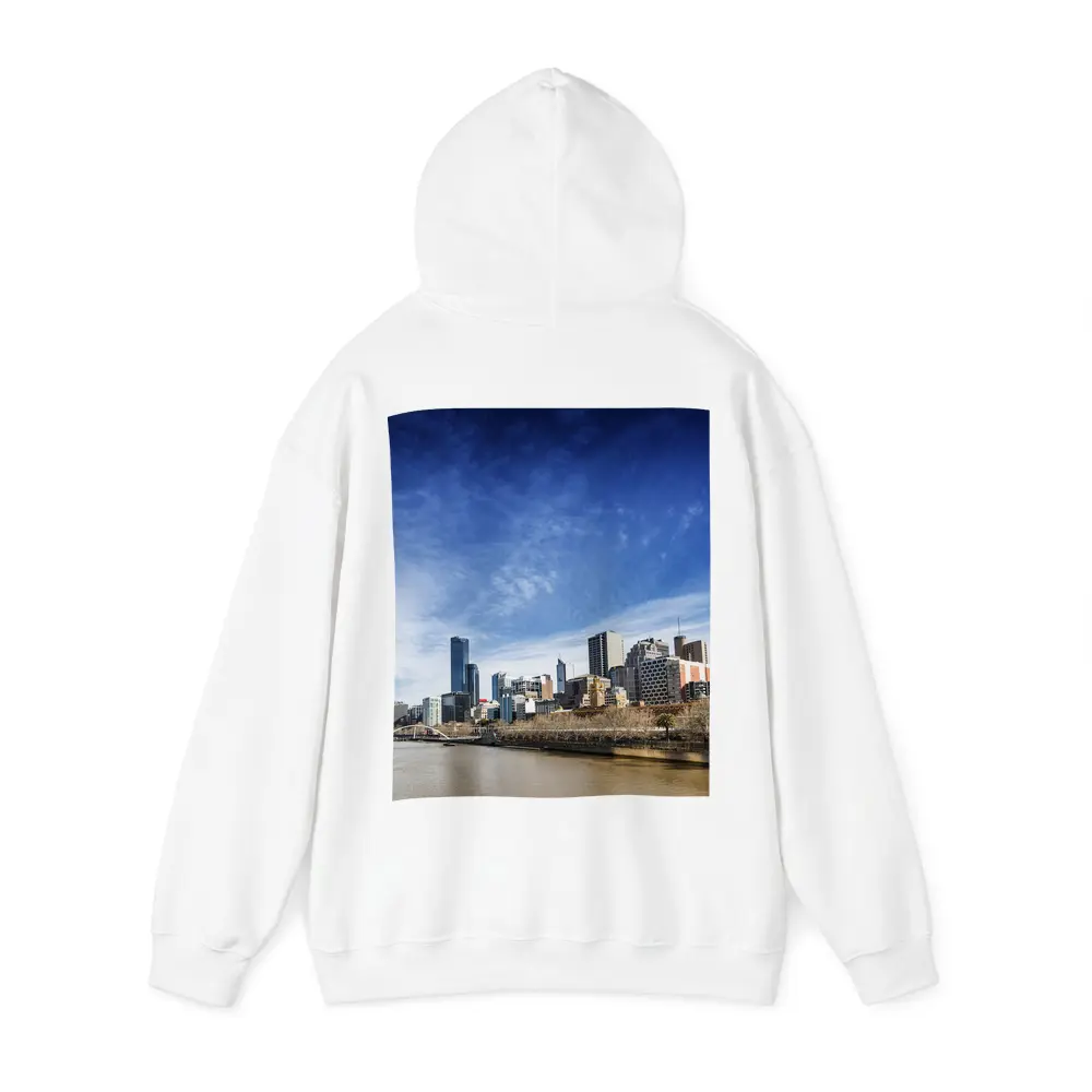 Melbourne Skyline Yarra River Blue Sky – Hoodies