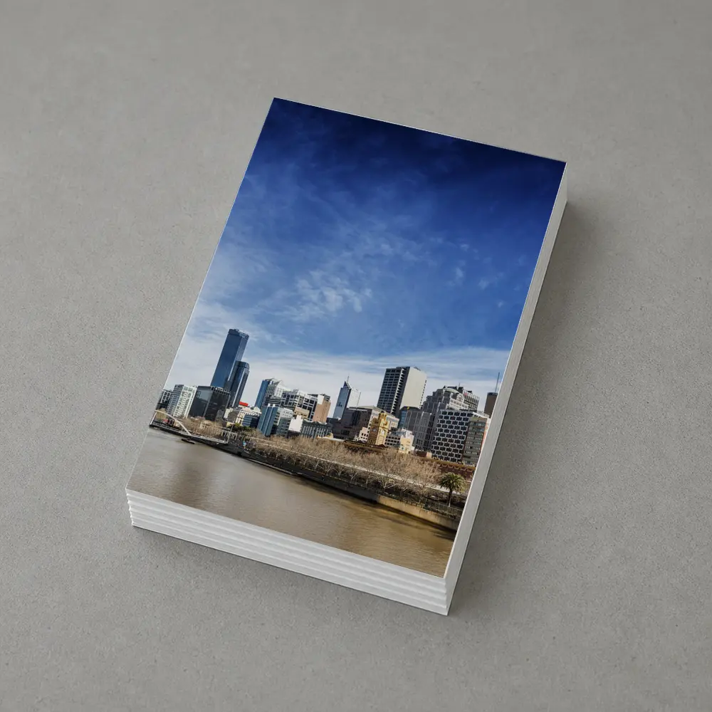 Melbourne Skyline Yarra River Blue Sky – Postcards