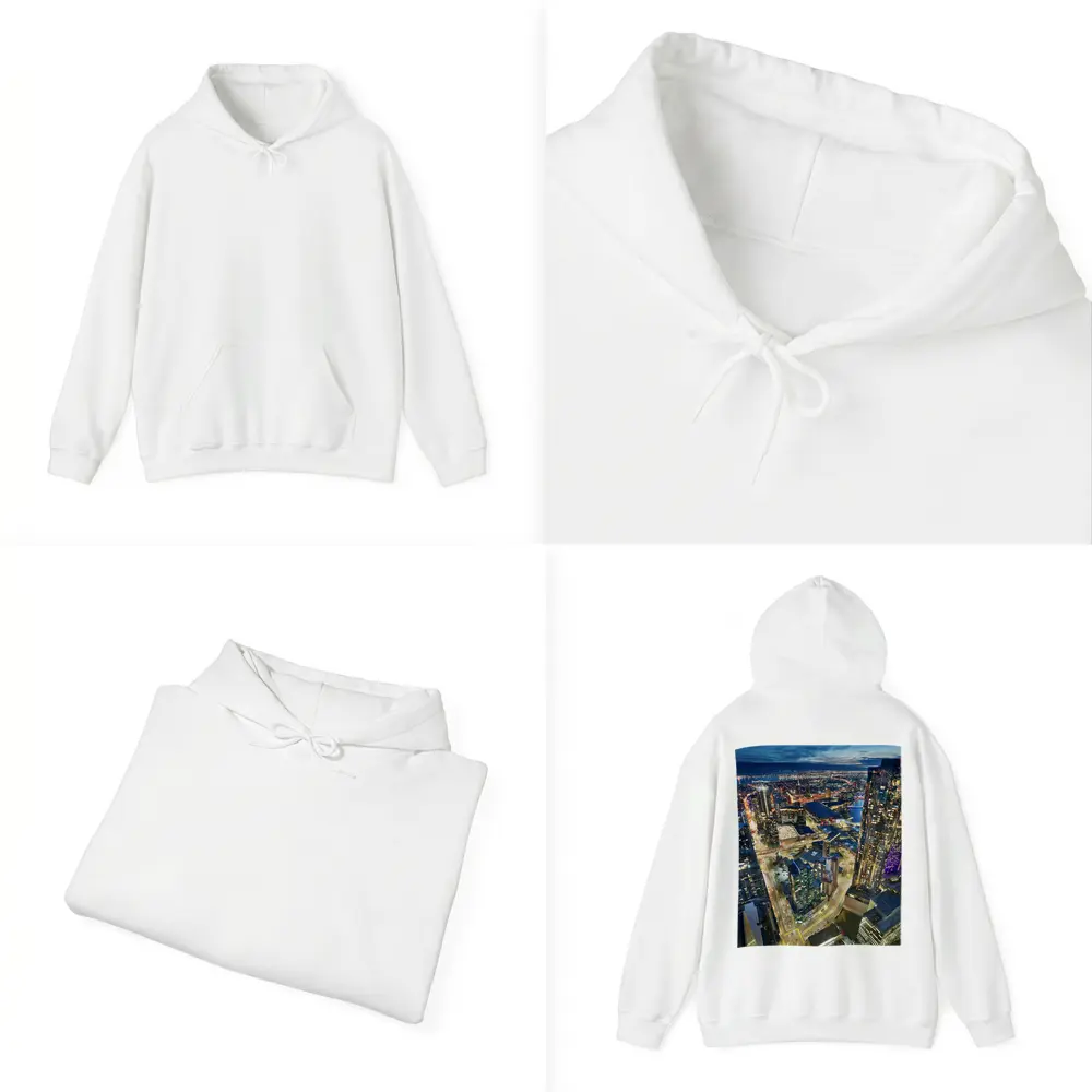 Melbourne Australia City Skyline At Night – Hoodies