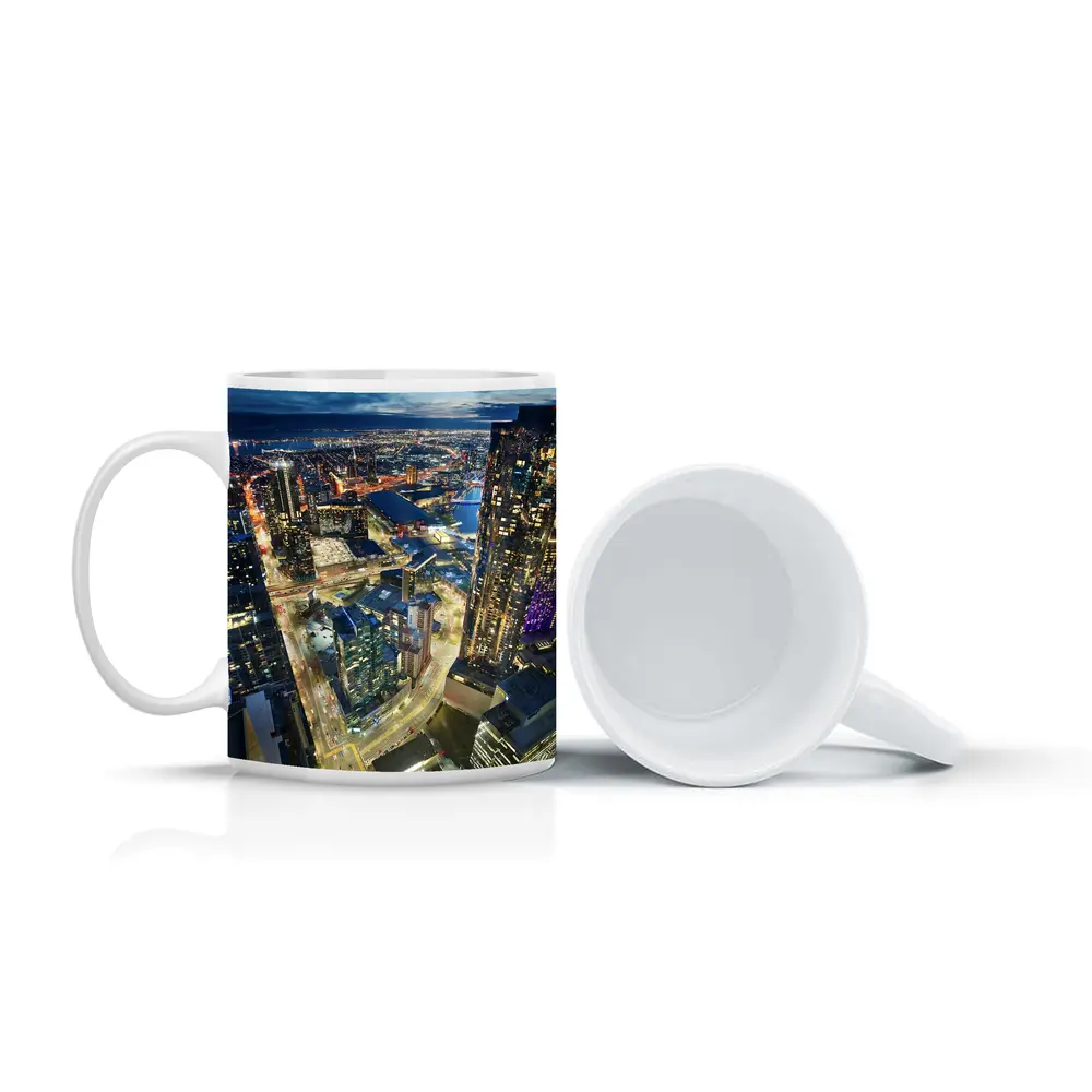 Melbourne Australia City Skyline At Night – Mugs