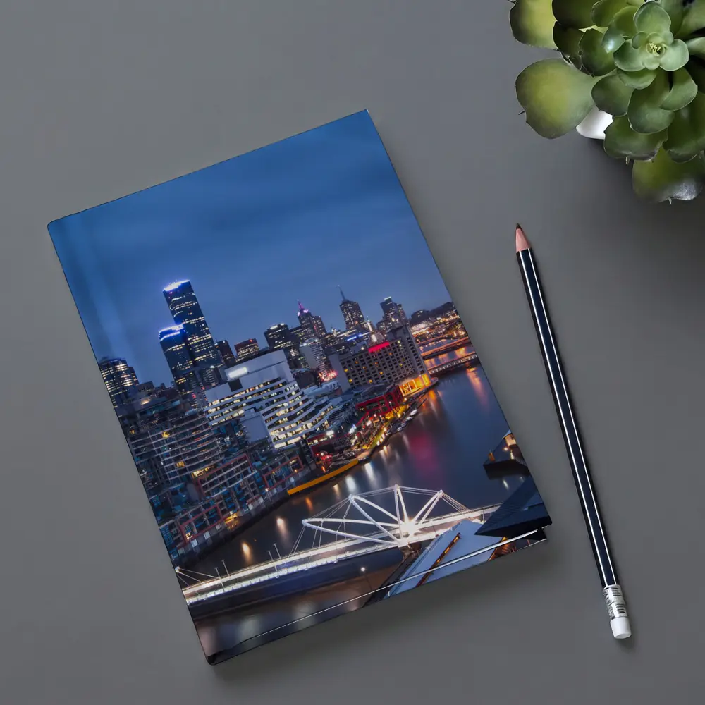 Melbourne Australia City Skyline At Night – Notebooks
