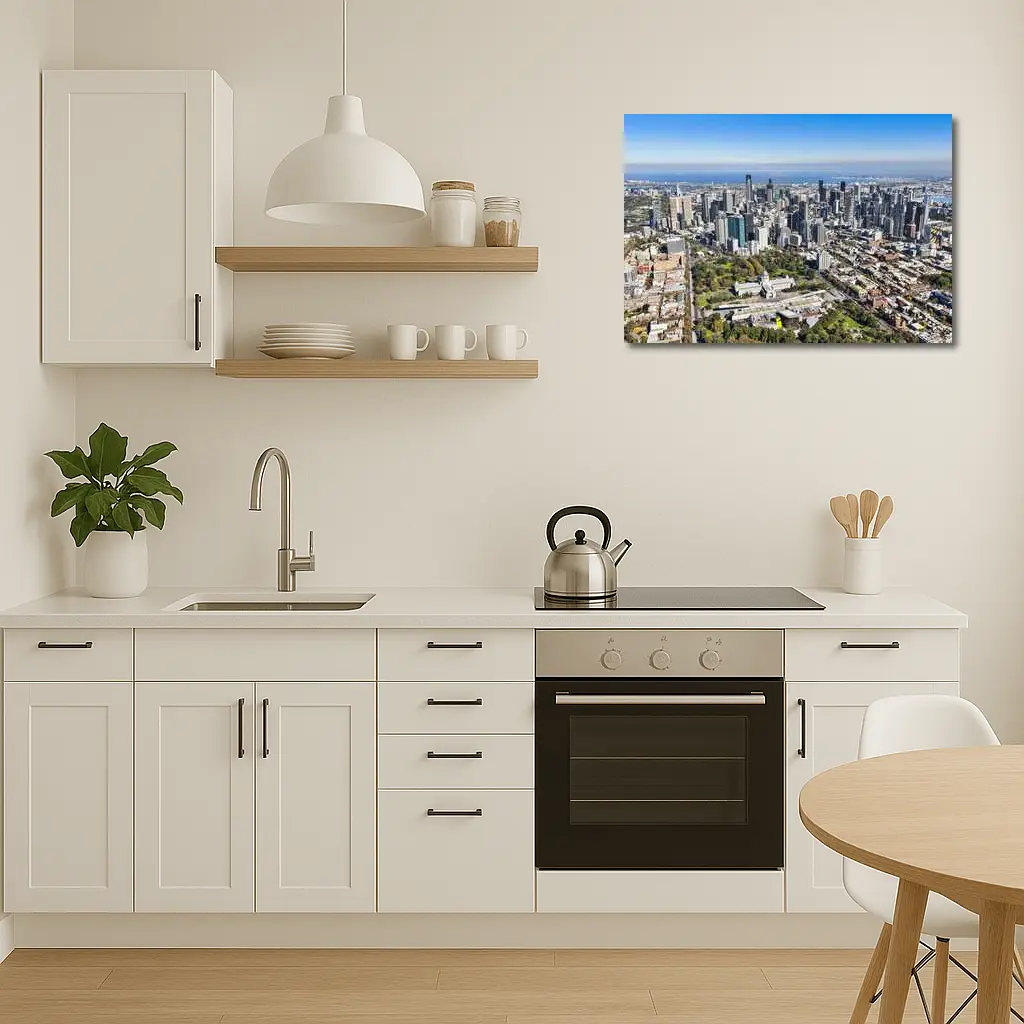 Melbourne Australia Aerial City Skyline View – Wall Art