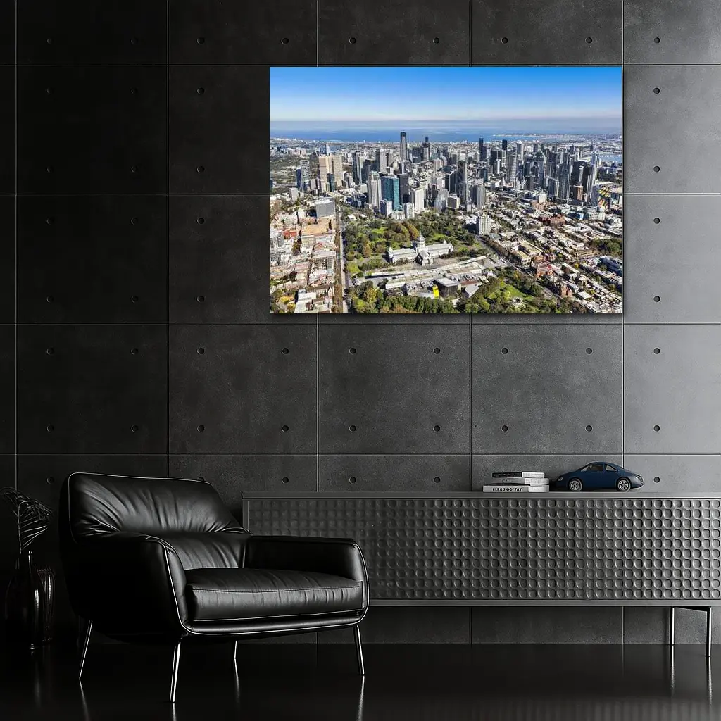 Melbourne Australia Aerial City Skyline View – Wall Art