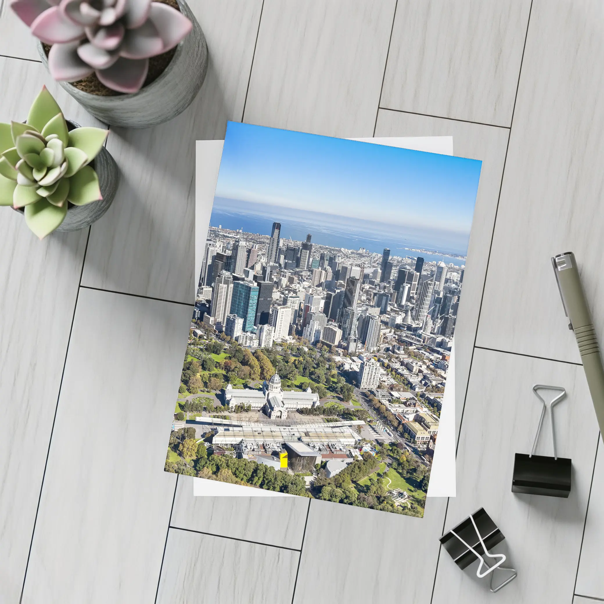 Melbourne Australia Aerial City Skyline View – Postcards