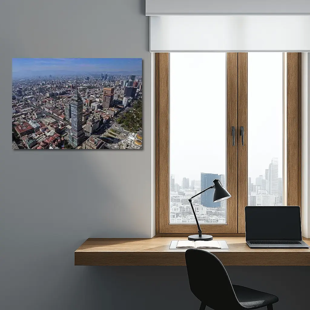 Mexico City Aerial Skyline Urban View – Wall Art