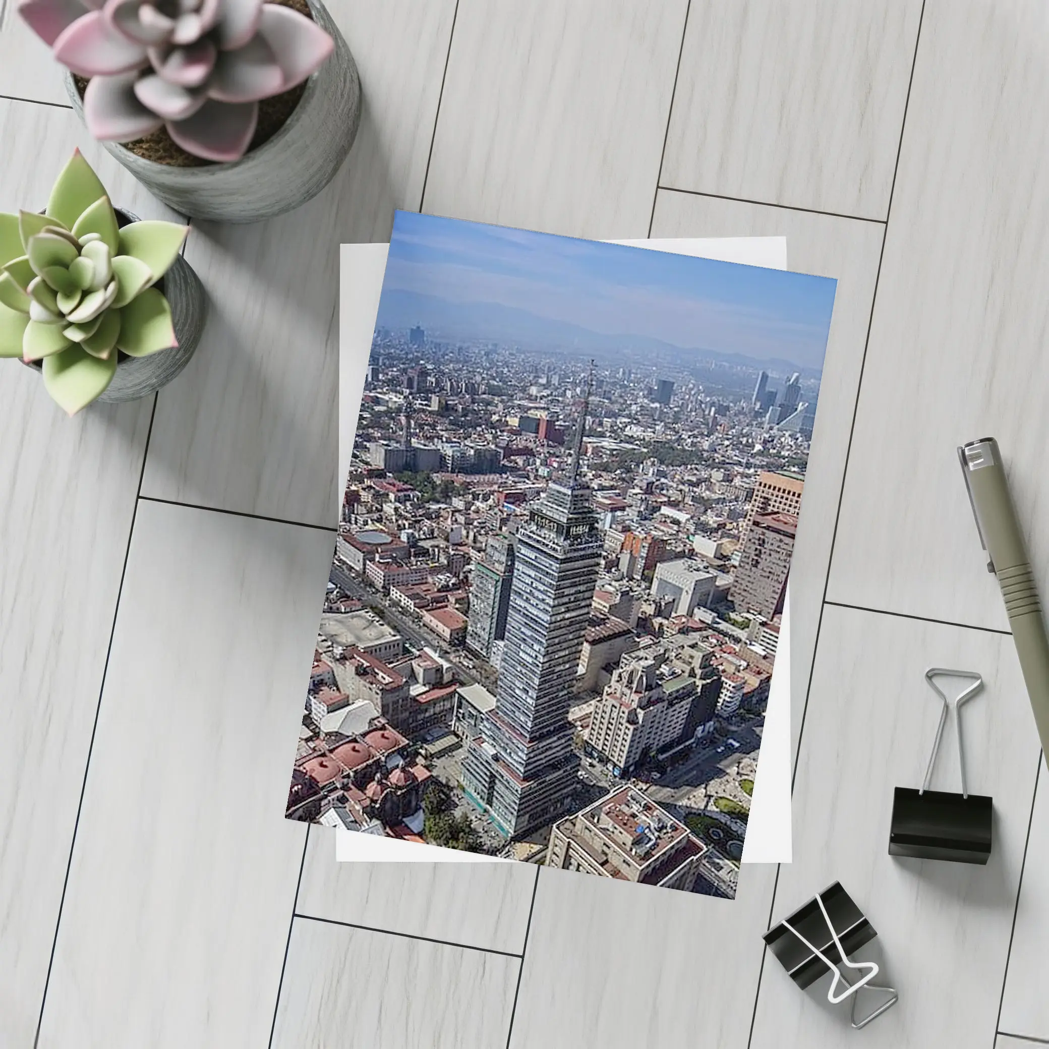 Mexico City Aerial Skyline Urban View – Postcards