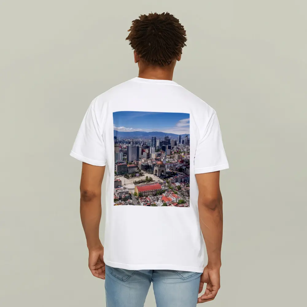 Mexico City Skyline Aerial View Mountains – T-Shirts