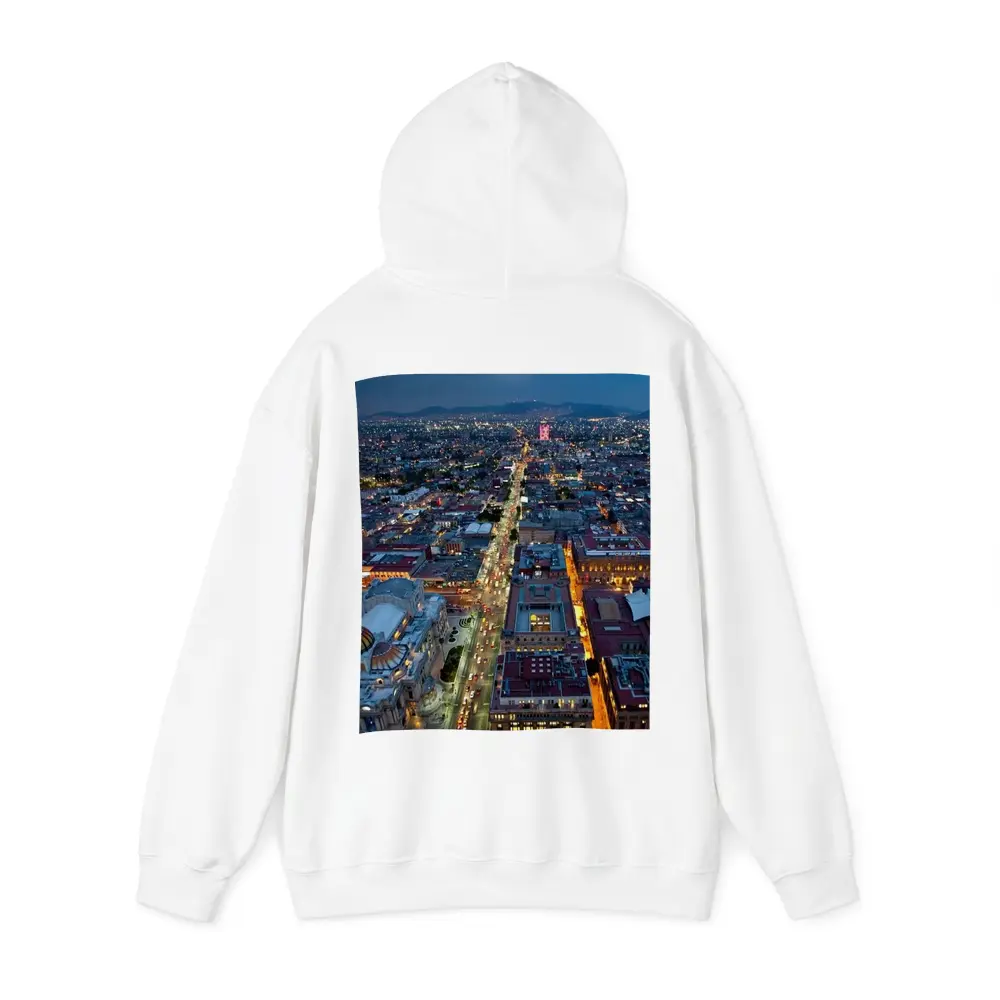Mexico City Skyline Aerial Night View – Hoodies