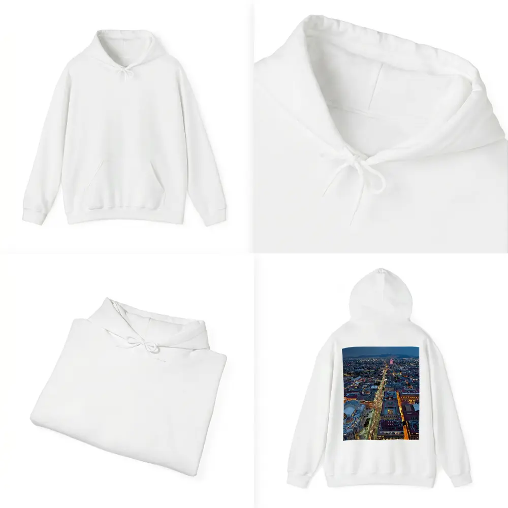 Mexico City Skyline Aerial Night View – Hoodies