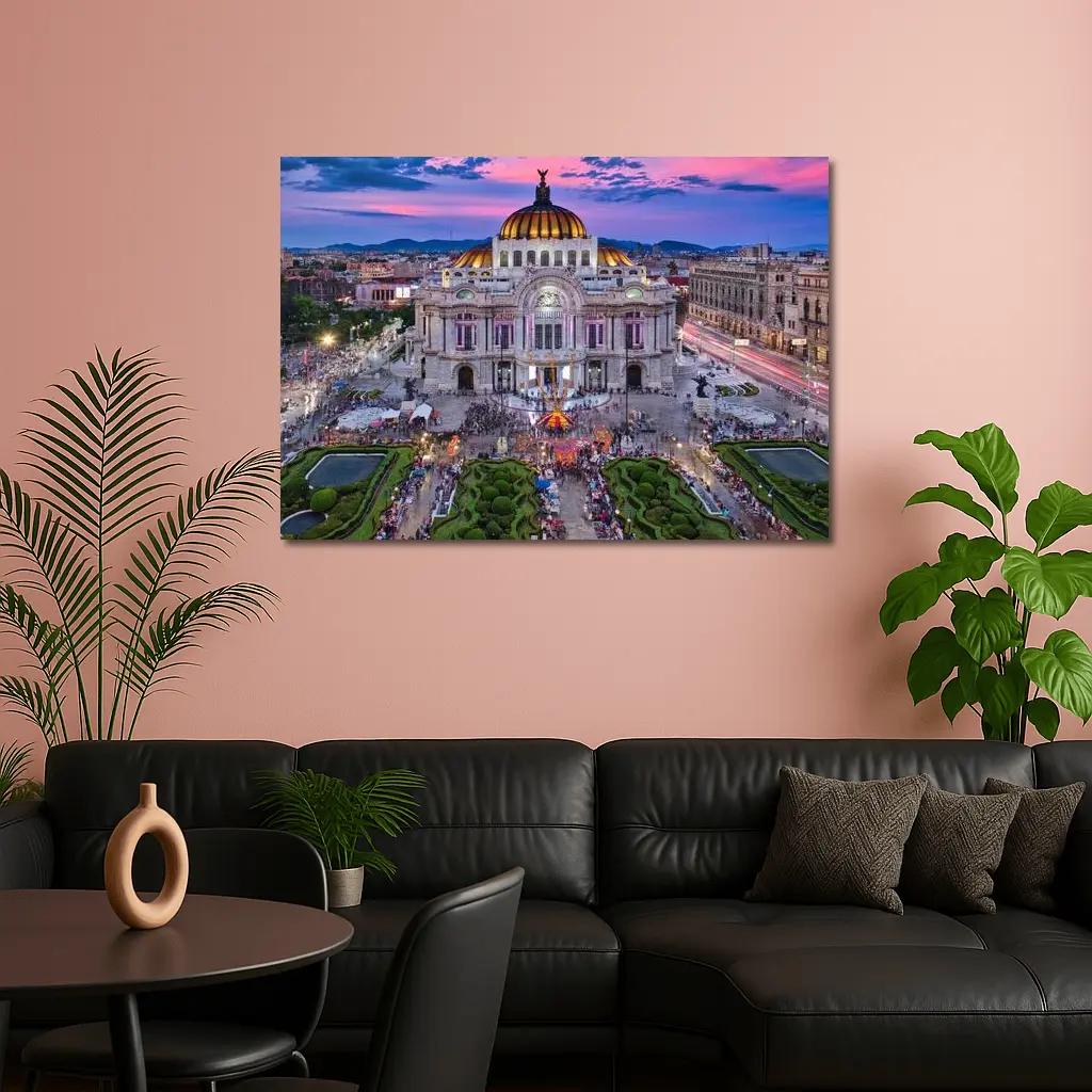 Palacio de Bellas Artes Mexico City Dusk – Wall Art