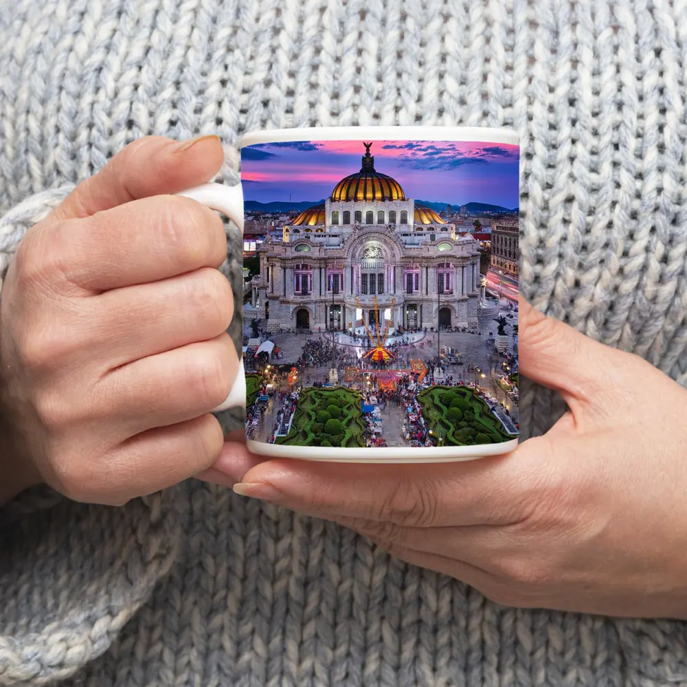 Palacio de Bellas Artes Mexico City Dusk – Mugs