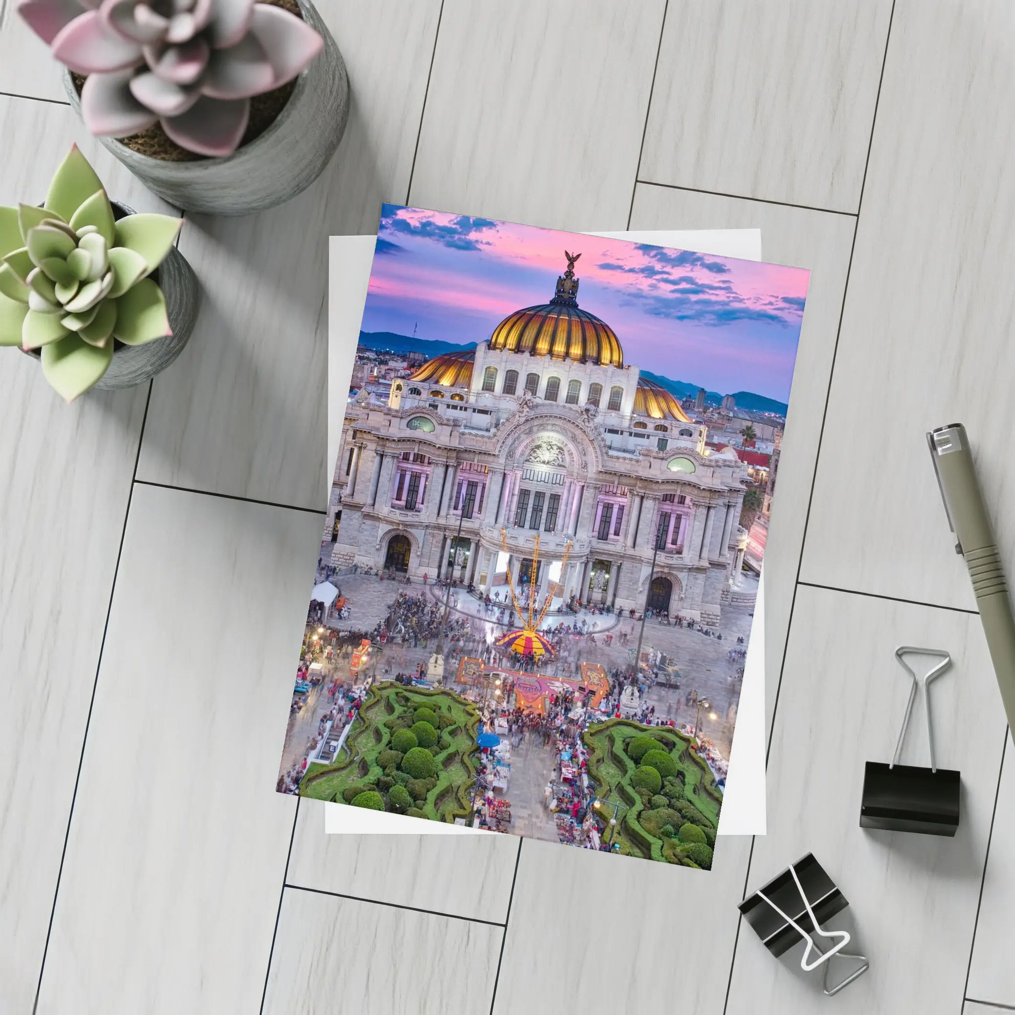 Palacio de Bellas Artes Mexico City Dusk – Postcards