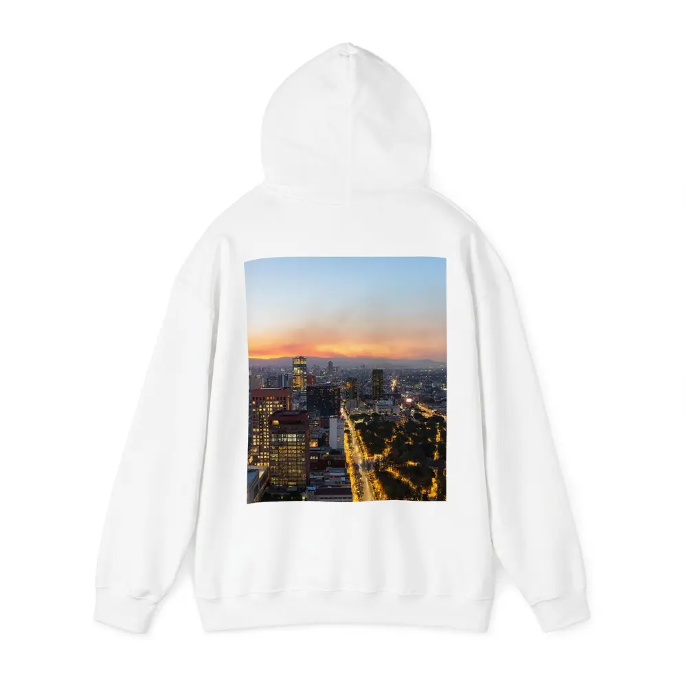 Mexico City Skyline at Sunset Aerial View – Hoodies