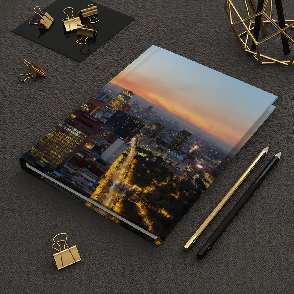 Mexico City Skyline at Sunset Aerial View – Notebooks