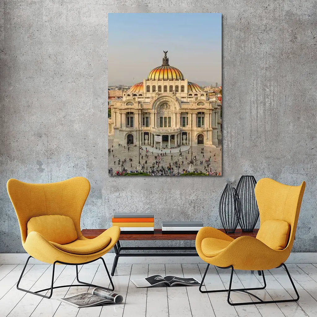 Palacio de Bellas Artes Mexico City Aerial – Wall Art